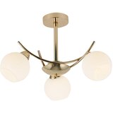 Candellux Lighting Bijela/u zlatnoj boji stropna svjetiljka sa staklenim sjenilom 36x52 cm Amos – | shoptok.hr