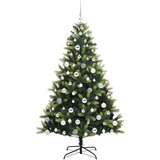 vidaXL Umjetno hinged božično drevo 300 LED diod Zelena 180 cm | Shoptok.si