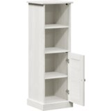 vidaXL Kupaonski ormar Bijela 37 x 34 x 110 cm Masivna borovina | shoptok.hr