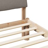  Okvir kreveta Smeđa i taupe 135 x 190 cm Masivna borovina | shoptok.hr