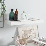 vidaXL Plutajuća zidna polica visoki sjaj bijela 50 x 23 x 3,8 cm MDF Cijene