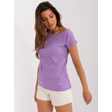 Fashion Hunters Purple basic blouse with short sleeves Cene