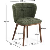 Kave Home Zelen oblazinjen jedilni stol Ciselia – | Shoptok.si