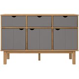  Komoda OTTA smeđe-siva 114 x 43 x 73,5 cm od masivne borovine | Eponuda.com