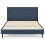 Bobochic Paris Tamnoplavi tapecirani bračni krevet s podnicom 180x200 cm Tory - Cijene