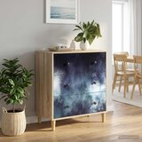  Komoda RAALTE Plavi mramorni uzorak 66 x 36,5 x 75 cm Sonoma | shoptok.hr