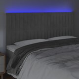  LED uzglavlje svjetlosivo 200x5x118/128 cm baršunasto | shoptok.hr