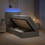  LED krevet za pohranu s madracem Svjetlosiva 90 x 190 cm | shoptok.hr