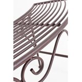 Garden Pleasure Crna i tamnosmeđa metalna vrtna klupa Fuego - | shoptok.hr