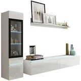 Dnevni Regal Vera, Bela, Visoki Sijaj, 3-Delno, Led