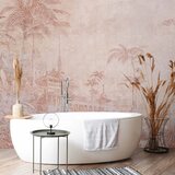  Foto tapeta - Landscape with temple - engraving of Indian architecture with palm trees 150x105 Vodootporna | shoptok.hr