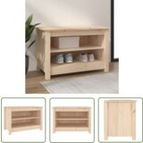 The Living Store Klop za čevlje 70x38x45,5 cm trdna borovina - Klop Za Čevlje, (21744417) Cene