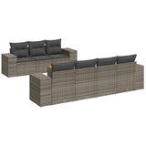  8-dijelni set vrtnih sofa od poliratana s jastucima sivi | shoptok.hr
