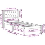  Konstrukcija postelje z vzglavjem Črna 90 x 190 cm blago, (5000084546) | Shoptok.si