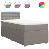  Krevet s oprugama i madracem smeđesivi 90x200 cm od tkanine | shoptok.hr