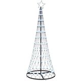 vidaXL LED božično drevesce Hladno bela 138.5 x 138.5 x 399 cm Kovina | Shoptok.si