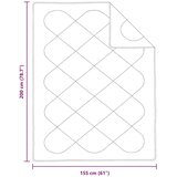  Poplun Bijelo 200 x 155 x 4 cm Poliester | shoptok.hr