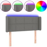 Maison Chic led posteljno vzglavje - vzglavna omarica - nočna omarica temno sivo 103x16x78/88 cm blago, (21712811) Cene
