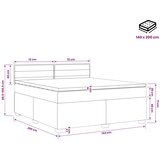  Boxspring krevet s madracem Plava 140 x 200 cm Tkanina - Plava 140 x 200 cm Dizajn linija | shoptok.hr