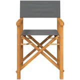 vidaXL Zložljiv režiserski stol 2 kosa sive barve trdna tikovina | Shoptok.si