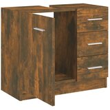 Ormarić za umivaonik boja dimljenog hrasta 63x30x54 cm drveni | shoptok.hr
