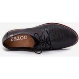 Zazoo Women's Leather Elegant Lace-up Shoes 4238 Black | Shoptok.si