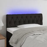  LED uzglavlje crno 100 x 7 x 78/88 cm od tkanine | shoptok.hr