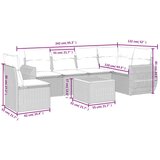 vidaXL 7-dijelni set vrtnih sofa od poliratana s jastucima bež | shoptok.hr