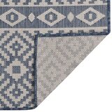 vidaXL Vanjski tepih ravnog tkanja 80 x 250 cm plave pruge | shoptok.hr
