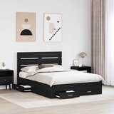  Krevetna konstrukcija Crni hrast 160 x 200 cm Konstruirano drvo | shoptok.hr