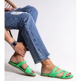Gemre Green flip-flops with rhinestones Martinela | Shoptok.si
