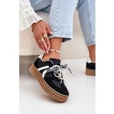 Boto Women's platform sneakers with decorations black Vinness | shoptok.hr