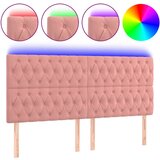 The Living Store led posteljno vzglavje roza 180x7x118/128 cm žamet - led vzglavje, (21495393) | Shoptok.si