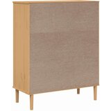 vidaXL Komoda SENJA videz ratana rjava 90x40x112 cm trdna borovina | Shoptok.si