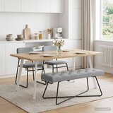  Klupa s gumbastim tkanjem Svjetlosiva 110 x 40 x 46 cm Tkanina | shoptok.hr