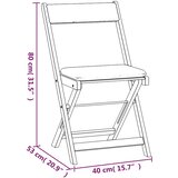  3-dijelni sklopivi bistro set i jastuci masivno bagremovo drvo | shoptok.hr