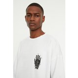 Trendyol White Men's Oversize Fit Crew Neck Short Sleeve Printed T-Shirt | ePonuda.com