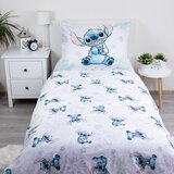 Jerry Fabrics Bela enojna bombažna otroška posteljnina 140x200 cm Lilo and Stitch "Ohana White" – | Shoptok.si