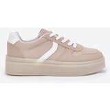 EVENTO Boto Low Women's Platform Sneakers Beige Telmira | Shoptok.si