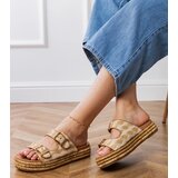 Gemre Beige flip-flops with buckles on straps Rider | ePonuda.com