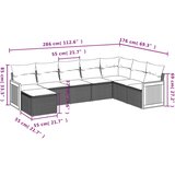 vidaXL Vrtna sedežna garnitura 8-delna z blazinami siv poli ratan | Shoptok.si
