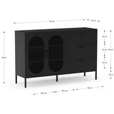 Marckeric Črna komoda 140x90 cm Diora – | Shoptok.si