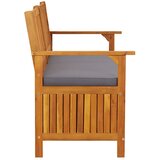  Klupa za pohranu s jastukom 148 cm od masivnog bagremovog drva | Eponuda.com