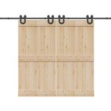  Komplet opreme za drsna vrata 366 cm jeklo črne barve, (22047015) | Shoptok.si