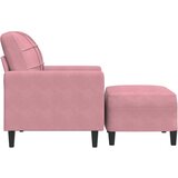  Fotelja s tabureom ružičasta 60 cm baršunasta | shoptok.hr