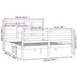  Za krevet od masivnog drva 150 x 200 cm 5FT veliki bračni | shoptok.hr