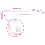  Automatska Uvlačiva Tenda Zelena i Bijela 450x350 cm | shoptok.hr