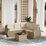 vidaXL 6-dijelni set vrtnih sofa s jastucima bež od poliratana | shoptok.hr