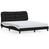 vidaXL Okvir kreveta LED crno-bijeli 160 x 200 cm od umjetne kože | shoptok.hr