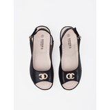 GOODIN Black wedge sandals with buckle | Shoptok.si